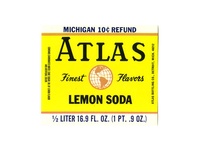 Atlas Lemon Soda Label