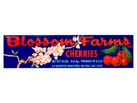 Blossom Farms Cherry Crate Label
