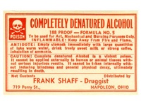 Denatured Alcohol Label
