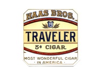 Haas Bros. Traveler Outer Cigar Label
