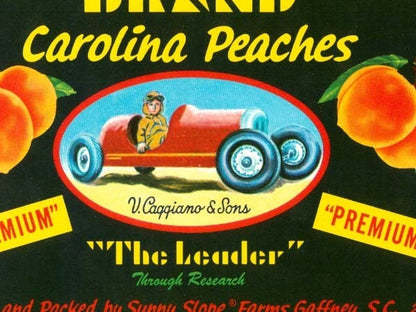 Sunny Slope Farms South Carolina Peach Crate Label