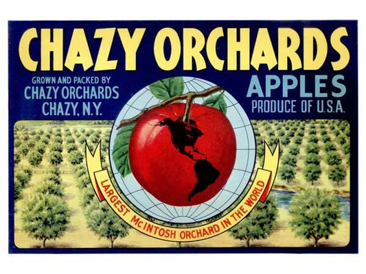 Chazy Orchards Apple Crate Label