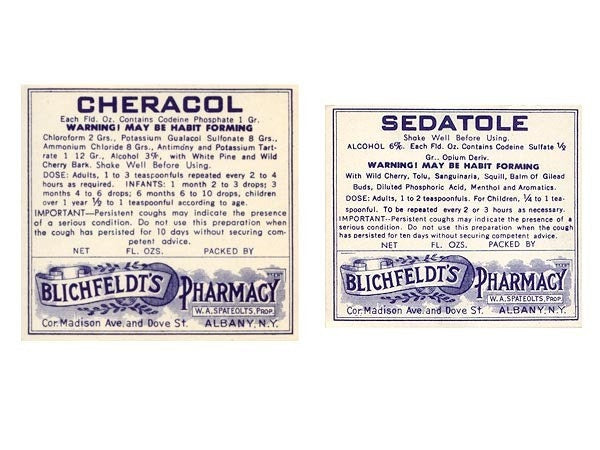 Blichfeldts Pharmacy Label Collection