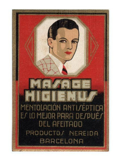 Vintage Masage Higienus Perfume Label