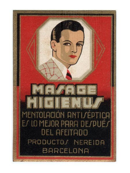Vintage Masage Higienus Perfume Label