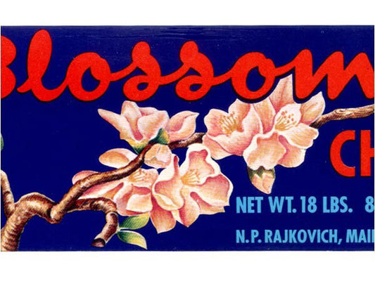 Blossom Farms Cherry Crate Label