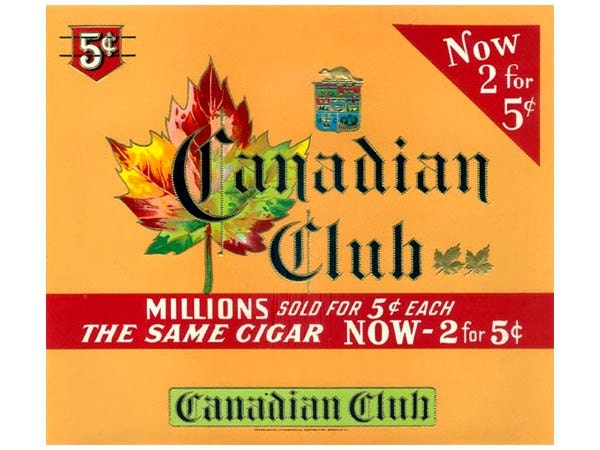 Canadian Club Cigar Box Label