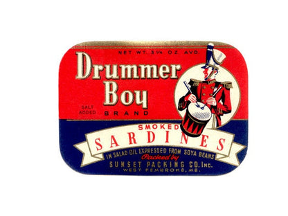 Drummer Boy Maine Sardine Label