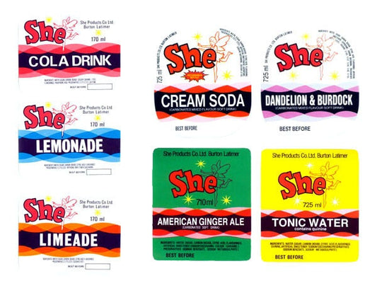 She Pixie British Soda Label Collection
