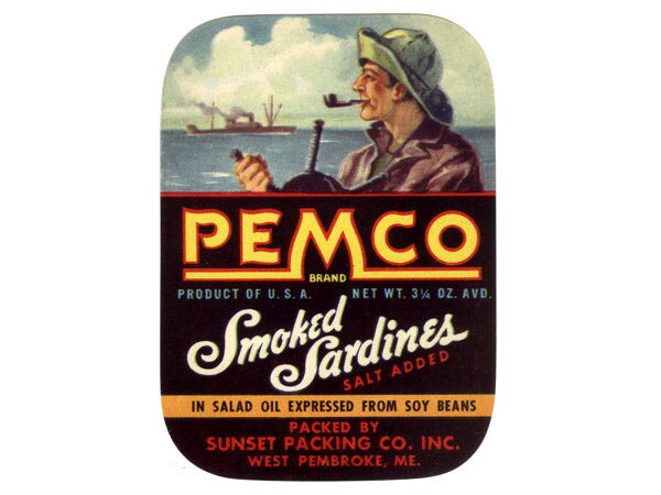 Pemco Smoked Sardines label