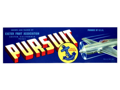 Pursuit Brand Grape Crate Label