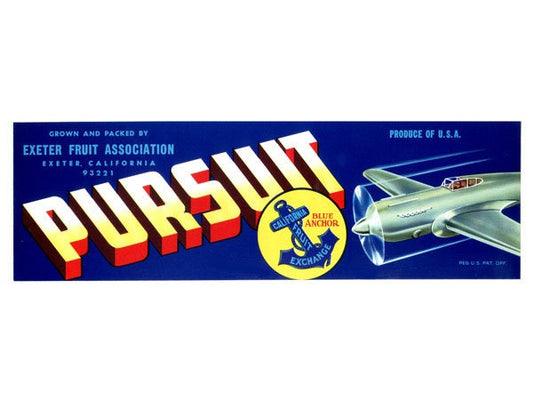Pursuit Brand Grape Crate Label