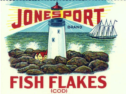Jonesport Fish Flakes Maine Label