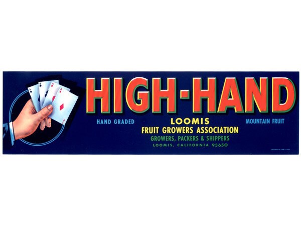 High Hand Mountain Fruit Crate Label