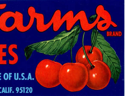 Blossom Farms Cherry Crate Label