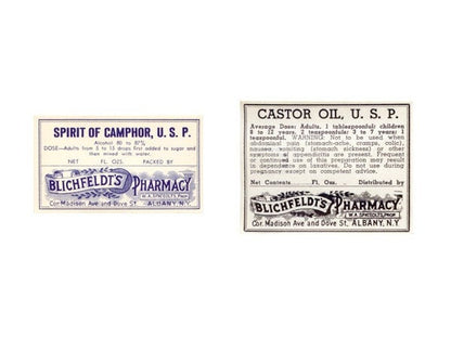 Blichfeldts Pharmacy Label Collection