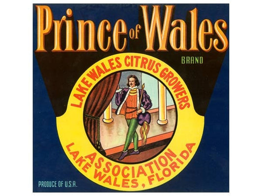 Prince of Wales Brand Florida Citrus Label