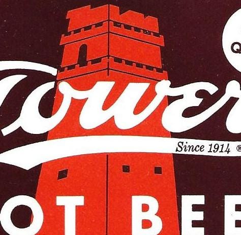 Tower Root Beer Vintage Soda Label