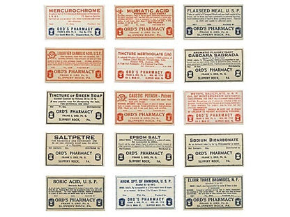 Ords Pharmacy label Collection - Pennsylvania