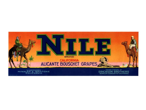 Nile California Grape Crate Label