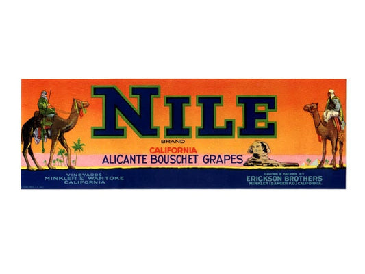Nile California Grape Crate Label