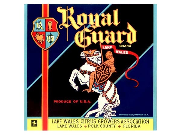 Royal Guard Florida Citrus Crate Label