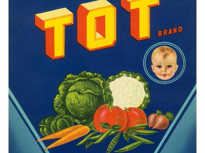 Tot California Vegetable Crate label