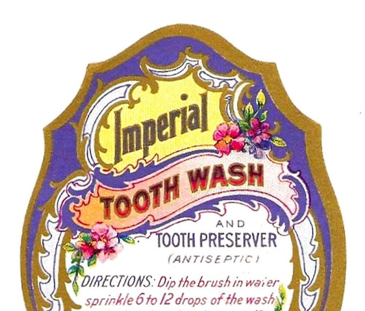 Lynas Imperial Tooth Wash Vintage Label