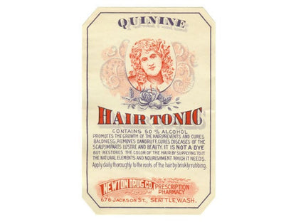 Quinine Hair Tonic Label
