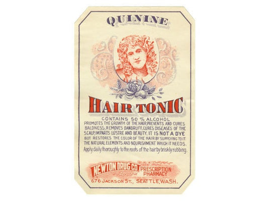 Quinine Hair Tonic Label
