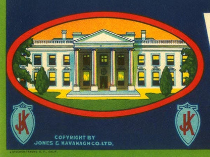 White House California Vegetables Crate Label