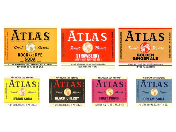 Atlas Soda Labels