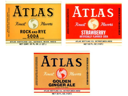 Atlas Soda Labels