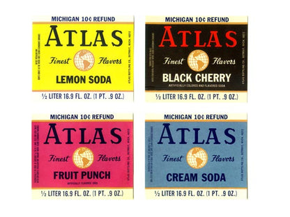 Atlas Soda Labels