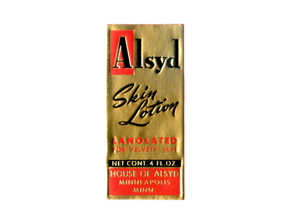 Alsyd Skin Lotion Label