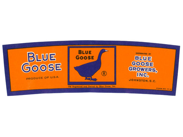 Blue Goose South Carolina Peach Basket Label