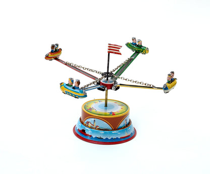 Rocket Carousel Tin Toy