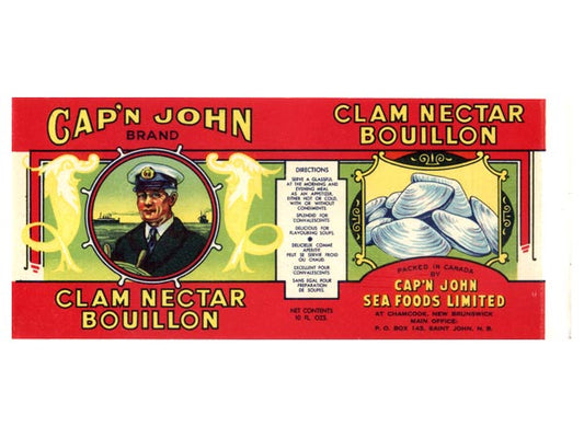 Cap’n John Clam Nectar Bouillon Label
