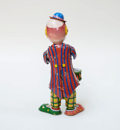 Drumming Clown Tin Toy
