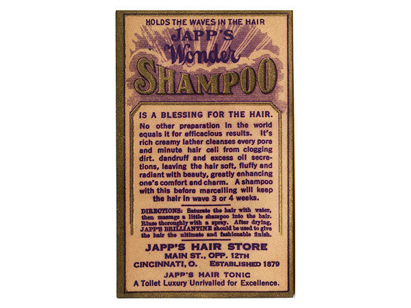 Japp’s Wonder Shampoo Label