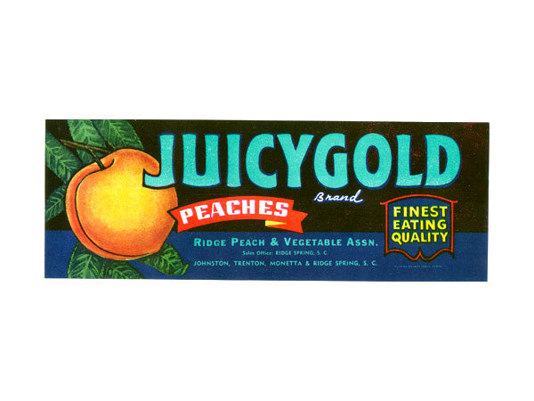 JuicyGold South Carolina Peach Label