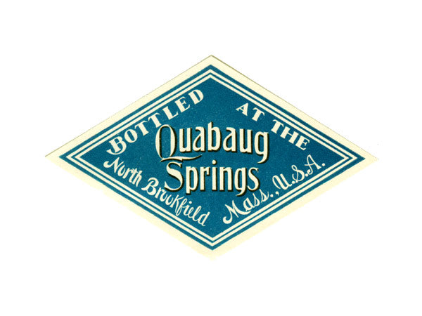 Quabaug Pure Spring Water Label