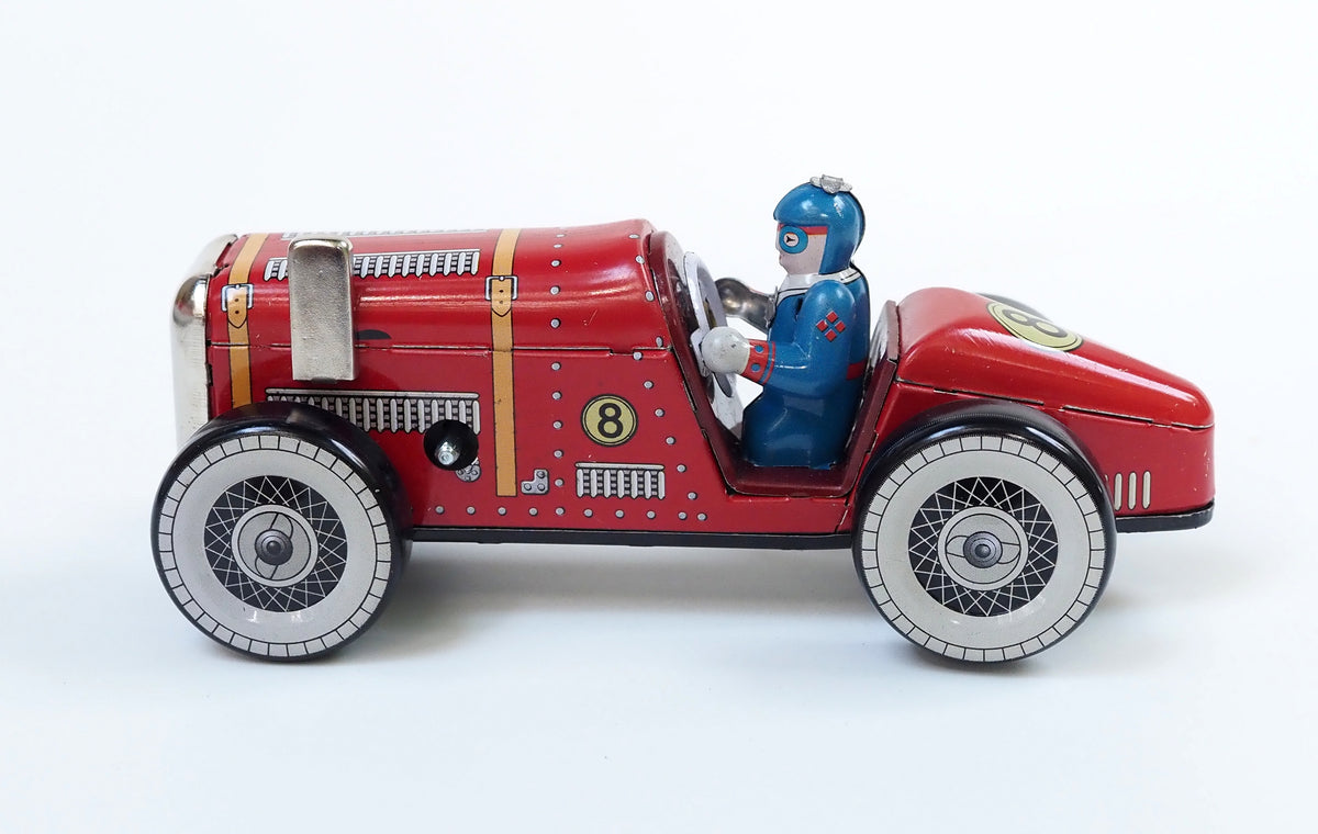 Red Racer #8 Tin Toy