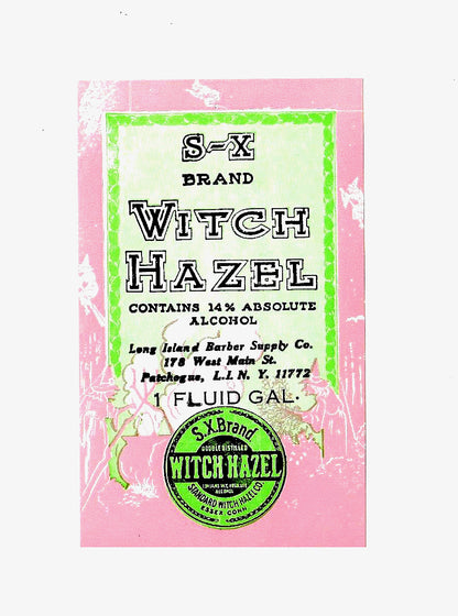 S-X Witch Hazel Vintage Label