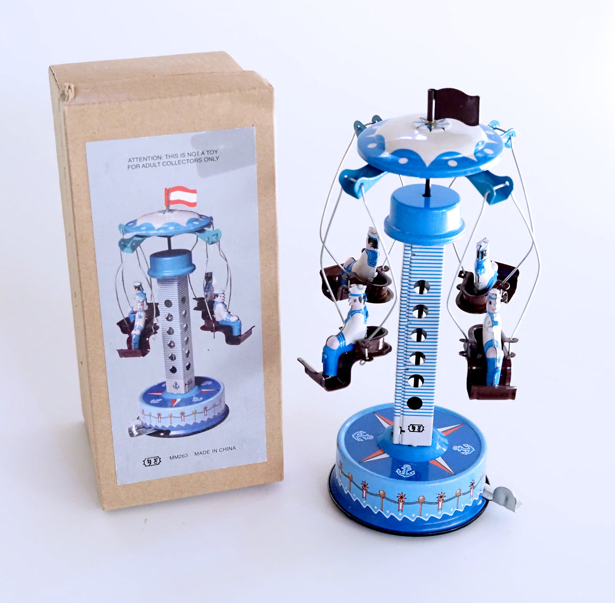 Sailors Navy Pier Carousel Ride Tin Toy