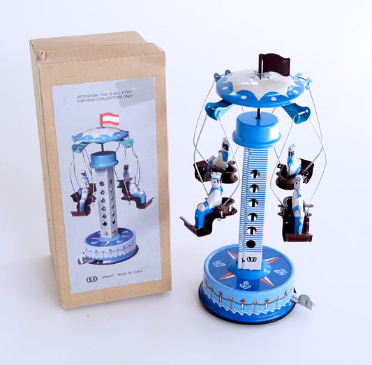 Sailors Navy Pier Carousel Ride Tin Toy