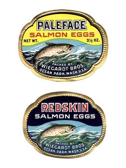 Vintage Wiegardt Salmon Eggs Labels