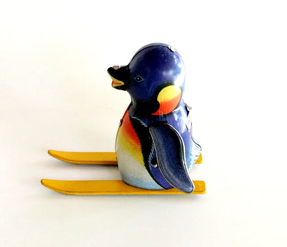 Skiing Tin Penguin Toy