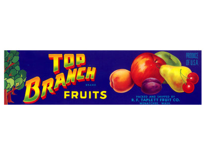 Top Branch Washington Crate Label