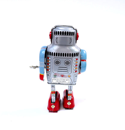 Walking Sparks Tin Robot